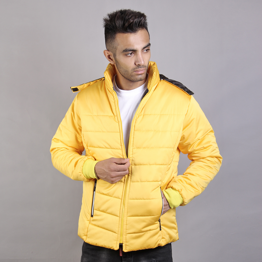 کاپشن denim زرد